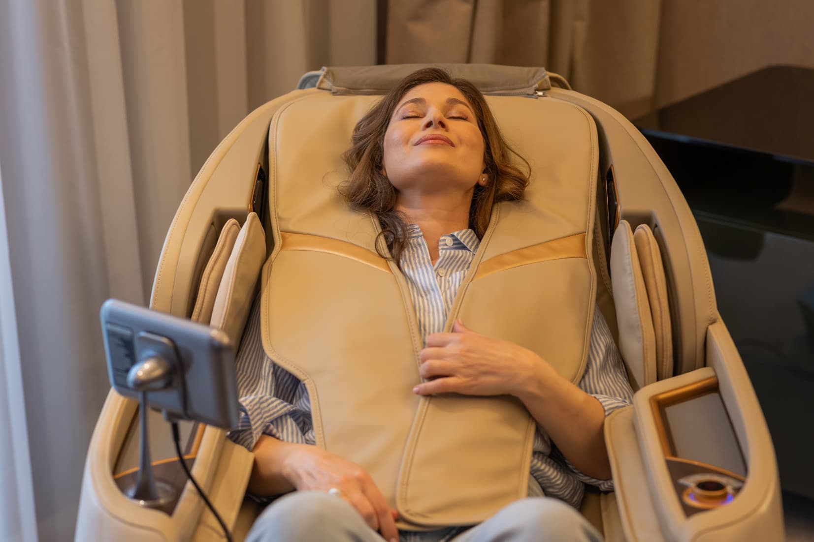 Cuscino riscaldato. Un'innovativa funzione di riscaldamento per schiena, torace e addome.